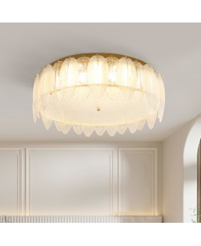Bedroom ceiling light, modern and simple living room cream wind light, LED crystal ceiling light, French light luxury Zhongshan lighting fixture