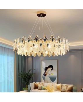 Light luxury crystal chandelier, Nordic living room chandelier, modern, simple and atmospheric villa hall, dining room, master bedroom lighting fixtures