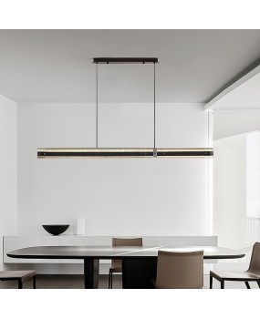 Italian minimalist restaurant pendant light, modern minimalist high-end minimalist black designer bar, Taipei European long bar restaurant light