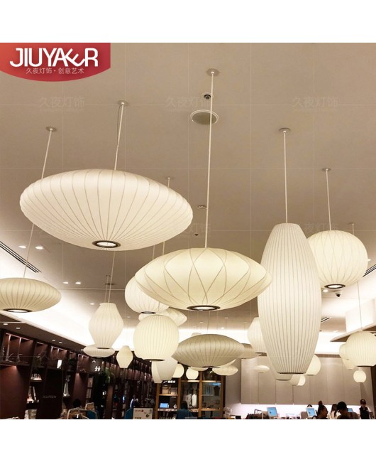 Italian designer silk pendant lamp Instagram internet celebrity Japanese Zen style homestay hotel restaurant restaurant bar desk lamp