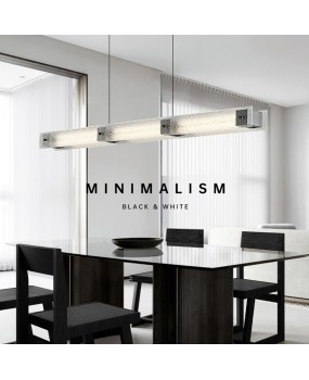 Italian minimalist high-end restaurant pendant light, modern minimalist Nordic bar counter coffee shop glass office long pendant light