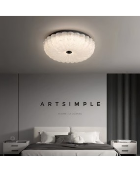 All copper Italian minimalist bedroom ceiling light, modern light luxury full spectrum eye protection light, room light, high-end study light