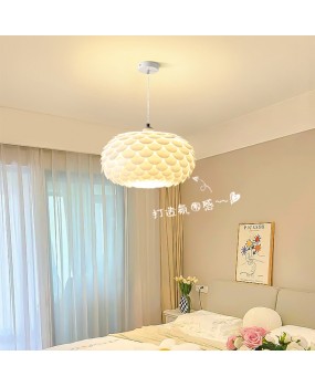 Bedroom ceiling light, modern and simple, master bedroom, study, warm French cream style lighting, creative feather room light