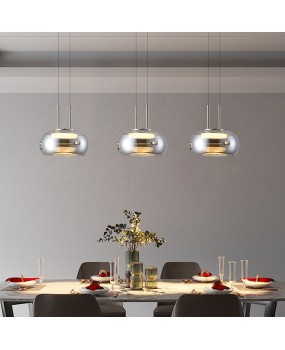 Minimalist Italian style bedside pendant light, minimalist modern restaurant light, bar counter designer, glass single head bedroom hanging line light