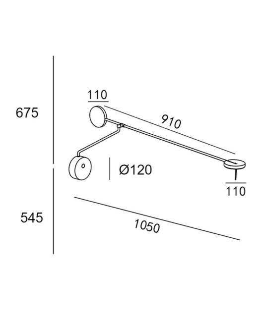 Nordic minimalist wall lamp designer with long pole, multifunctional adjustable rotating arm, dining room, study, living room wall lamp