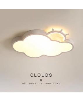 Minimalist eye protection cloud lamp ceiling lamp princess room lamp modern minimalist bedroom master lamp children's room white cloud lamp