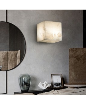 Cross border natural marble living room wall lamp designer Nordic light luxury bedroom headboard atmosphere corridor staircase corridor