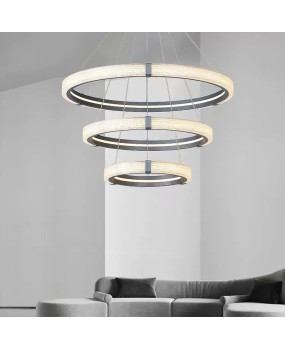New Italian style light luxury living room pendant light, modern and simple circular master bedroom, study room, duplex building, high-end design light in the lobby