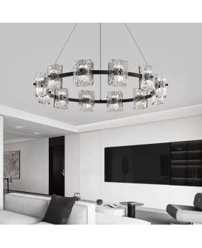 Modern minimalist living room pendant light Italian minimalist light luxury high-end atmospheric all copper resin hall main light 2024 new model