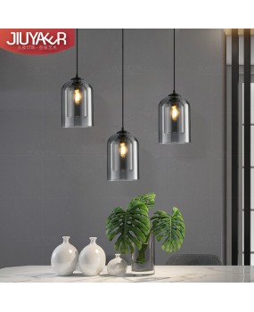 Postmodern single head glass pendant light LOFT creative industrial style restaurant bar coffee shop bar counter study small pendant light