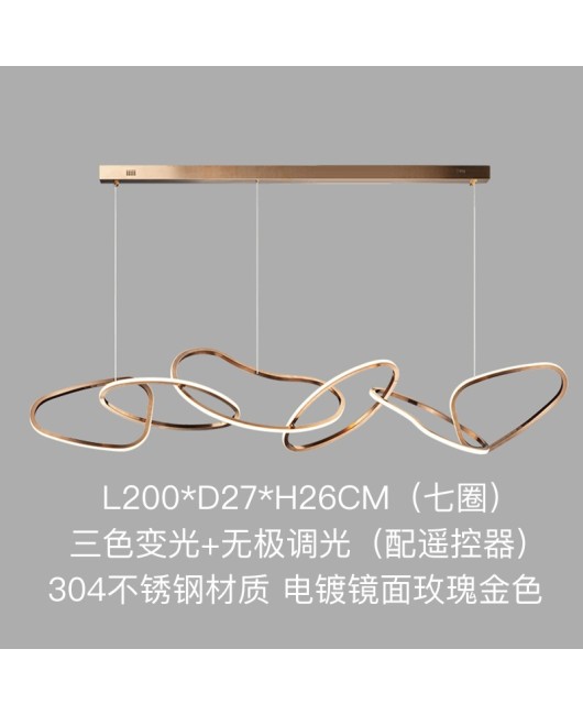 Postmodern minimalist restaurant lights, bar counter, front desk, hotel model room, villa designer, circular ring, light luxury, creative pendant light