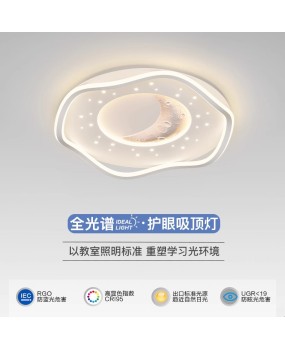Modern minimalist bedroom light Nordic creative moon master bedroom study light Full spectrum eye protection children's room ceiling light