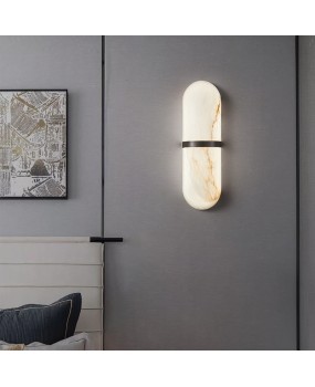 Full copper marble wall lamp, postmodern light luxury living room TV background wall lamp, Chinese style bedroom bedside aisle wall lamp