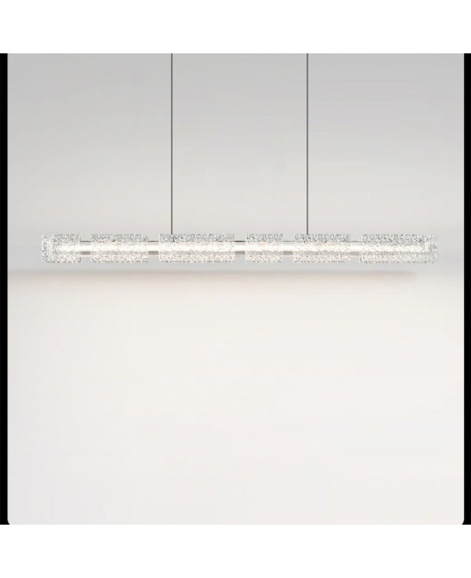 Italian minimalist new resin straight bar restaurant pendant light, modern minimalist dining room light, high-end light luxury dining table light