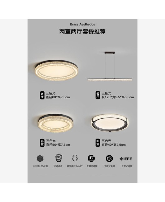All copper living room light luxury high-end feeling ceiling light Italian minimalist living room main light modern minimalist new whole house light