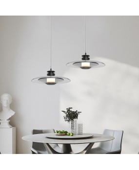 Designer's creative modern minimalist bar counter restaurant atmospheric bedroom wall lamp UFO pendant light personalized hanging line lamp