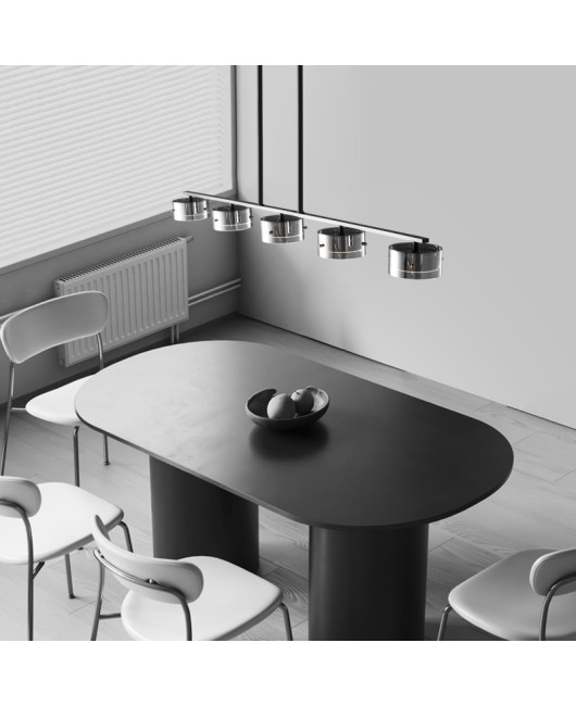 Italian minimalist light luxury dining table restaurant lights, internet famous designer minimalist modern long strip all copper minimalist bar counter pendant light