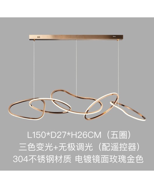 Postmodern minimalist restaurant lights, bar counter, front desk, hotel model room, villa designer, circular ring, light luxury, creative pendant light