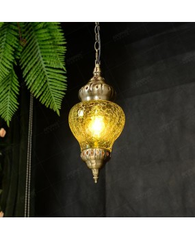 Southeast Asia Restaurant Foot Bath Club Stair Hanging Decoration Pendant Türkiye Style Colored Glass Colorful Glass Lamps