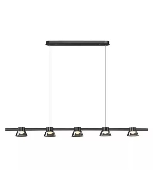 Italian minimalist restaurant pendant light, modern bar counter island, Nordic Italian designer, glass light luxury, one line long strip