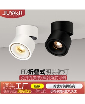 LED ceiling mounted spotlight with adjustable angle and foldable anti glare background wall, foyer, hallway, restaurant ceiling light