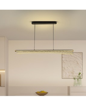 Small waist grid long restaurant pendant light, modern, simple, light luxury bar counter, creative acrylic LED tea room pendant light