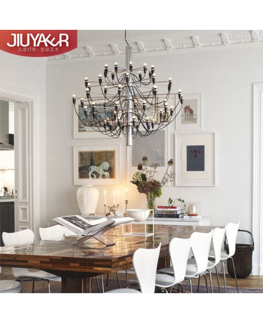 Italian designer living room, Western dining room, chandelier, duplex villa, staircase, coffee shop, exhibition hall, sample room, hanging lamp