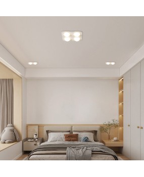Embedded grille light with three color dimming and anti glare design, long strip line light, square living room without main light, spotlight