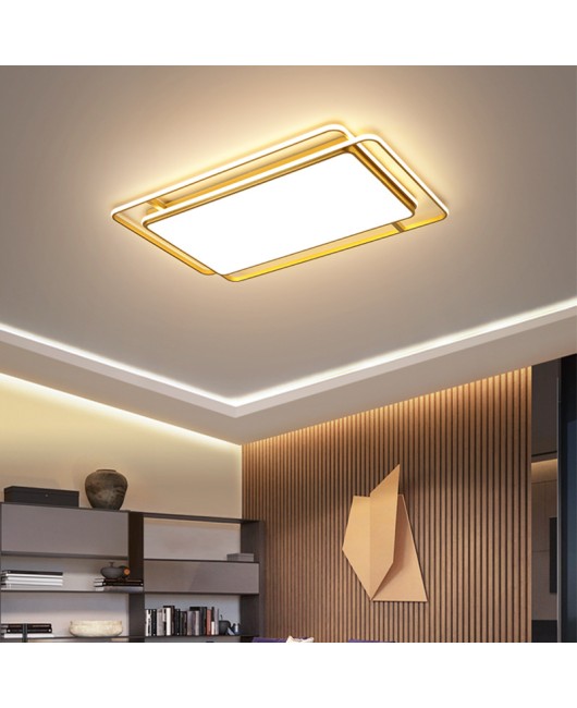 2023 New Iron Ceiling Light Rectangular Home Living Room Main Light Simple Modern LED Zhongshan Lighting Bedroom