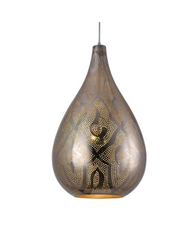 Southeast Asian style iron hollow pattern pendant lamp, Thai retro nostalgic industrial style living room dining room Thai lighting