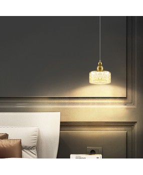 Light luxury bedroom bedside pendant light, modern and simple entrance hallway light, creative long line single head restaurant bar counter pendant light