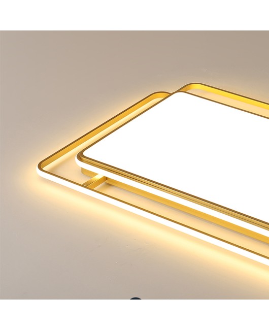 2023 New Iron Ceiling Light Rectangular Home Living Room Main Light Simple Modern LED Zhongshan Lighting Bedroom