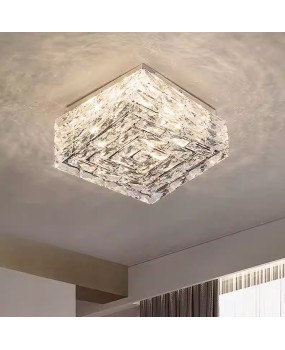 Light luxury crystal lamp, living room lamp, ceiling lamp, modern light luxury square bedroom lamp, 2024 new postmodern lighting fixtures