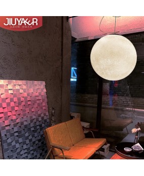 Ins Internet Celebrity Creative Moon Pendant Industrial Style Coffee Shop Western Restaurant Internet Cafe Wine Bar Hot Pot Restaurant Ball Light