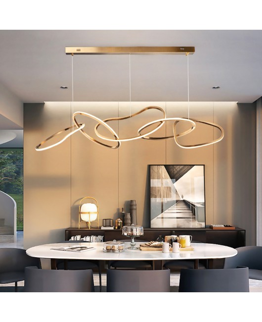 Postmodern minimalist restaurant lights, bar counter, front desk, hotel model room, villa designer, circular ring, light luxury, creative pendant light