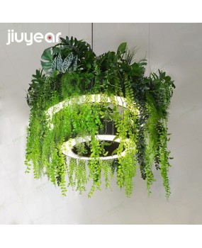 Customized office green plant aperture chandelier restaurant hotel leisure area sales department homestay art plant chandelier