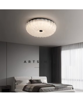 All copper Italian minimalist bedroom ceiling light, modern light luxury full spectrum eye protection light, room light, high-end study light
