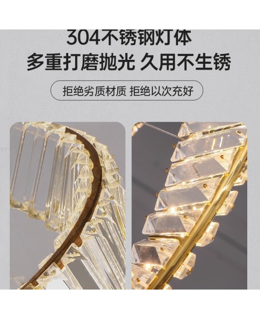 Living room pendant light, Nordic luxury designer style crystal light, duplex hall, post-modern minimalist dining room, bedroom lighting fixtures