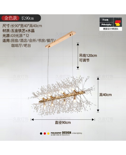 Dandelion pendant light creative coffee shop lighting clothing store internet cafe crystal pendant light bar counter internet famous Western restaurant lighting