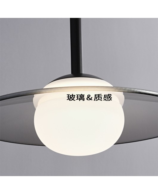 Italian minimalist all copper glass bedroom bedside pendant light, Nordic modern minimalist restaurant bar counter foyer hanging line light
