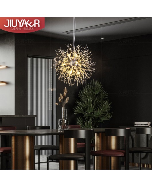 Dandelion pendant light creative coffee shop lighting clothing store internet cafe crystal pendant light bar counter internet famous Western restaurant lighting