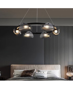 Italian designer minimalist creative living room chandelier Italian creative light luxury long bar dining room bedroom glass chandelier