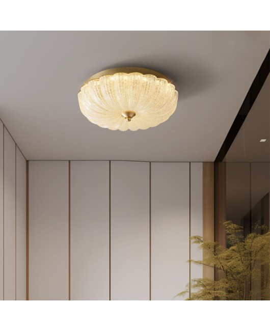 Bedroom Light Simple Cream Style Full Copper Light Luxury Full Spectrum Eye Protection Guangdong Zhongshan Master Bedroom Ceiling Light