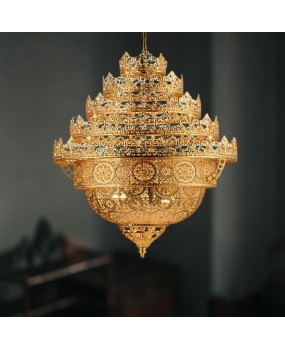 Xinjiang Western Restaurant Lamp Moroccan Retro Southeast Asian Bronze Personalized Art Thai Club Homestay Atmosphere Pendant Lamp