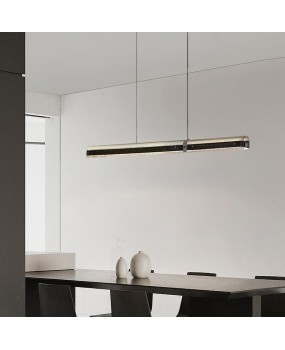 Italian minimalist restaurant pendant light, modern minimalist high-end minimalist black designer bar, Taipei European long bar restaurant light