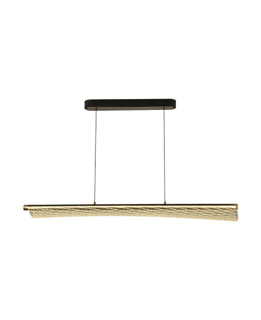 Small waist grid long restaurant pendant light, modern, simple, light luxury bar counter, creative acrylic LED tea room pendant light