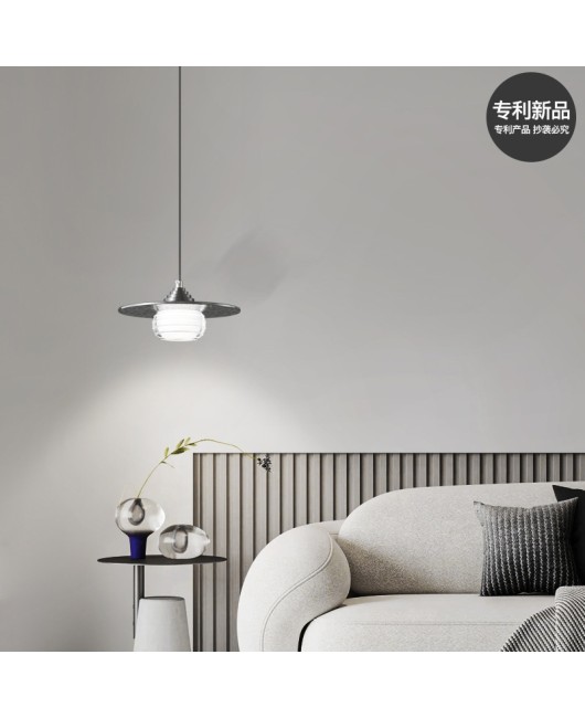 Italian minimalist bar counter pendant light, all copper, light luxury glass, high-end feel, modern and simple Nordic bedroom bedside pendant light