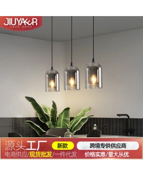 Postmodern single head glass pendant light LOFT creative industrial style restaurant bar coffee shop bar counter study small pendant light