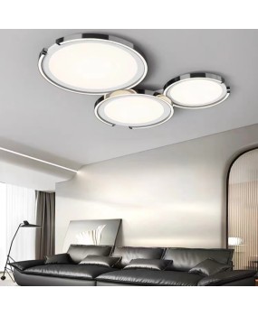 Modern minimalist bedroom ceiling light, luxurious electroplating, high-end feeling, full spectrum eye protection room light, circular master bedroom light