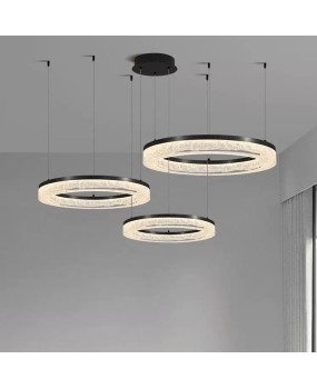 Italian minimalist living room pendant light, modern minimalist high-end resin living room light, villa hall circle main light, dining room light